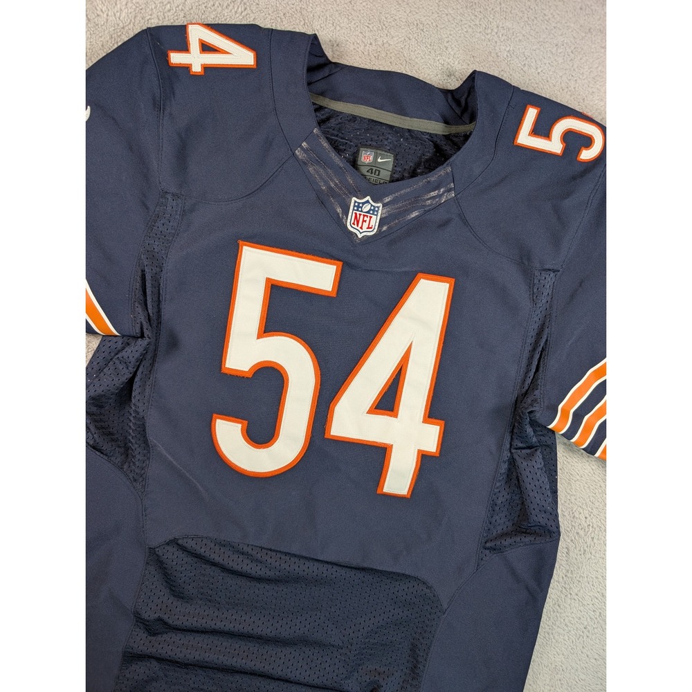 Nike On Field Chicago Bears Brian Urlacher 54 Jersey Mens 40 Navy Blue NFL